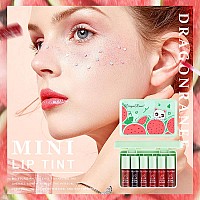 6 Colors Lip Tint Stain Set Korean Lip Tintmini Liquid Lipstick Multiuse Lip And Cheek Tint Watery Lip Stain Long Lasting Wat