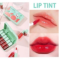 6 Colors Lip Tint Stain Set Korean Lip Tintmini Liquid Lipstick Multiuse Lip And Cheek Tint Watery Lip Stain Long Lasting Wat