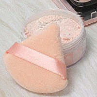 Ocim 6Pack Triangle Powder Puffs For Face Powdersoft Velour Makeup Setting Powder Puff With Caseblacknude