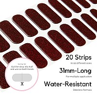 Nailog Semi Cured Gel Nail Strips 20 Extra Long Stickerswraps Buy 2 Get 1 Uv Lamp Glossy Long Lasting Soft Gel Finishing