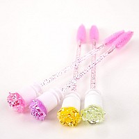 Ilaesh 10 Pcs Spoolie Brushes With Container Mascara Wands With Tube Multicolorassorted Color Diamond Lash Wands Disposab