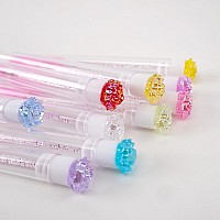 Ilaesh 10 Pcs Spoolie Brushes With Container Mascara Wands With Tube Multicolorassorted Color Diamond Lash Wands Disposab