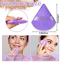 Pimoys 6 Pieces Powder Puff Face Soft Triangle For Loose And Body Powder Velour Makeup Blender Sponge Set Setting Powder Puff B