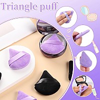 Pimoys 6 Pieces Powder Puff Face Soft Triangle For Loose And Body Powder Velour Makeup Blender Sponge Set Setting Powder Puff B