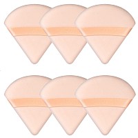 Pimoys 6 Pieces Powder Puff Triangle Makeup Powder Puffs For Face Powder Setting Powder Cosmetic Foundation Blending Sponge Beau