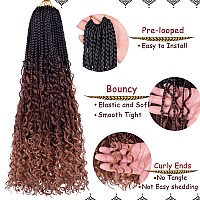 Beverlee 24 Inch Boho Box Braids 8 Packs Goddess Box Braids Crochet Hair Bohemian Hippie Braids Braiding Hair Box Braids With Cu