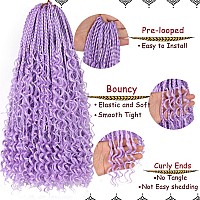 Beverlee 18 Inch Boho Box Braids 8 Packs Goddess Box Braids Crochet Hair Bohemian Hippie Braids Braiding Hair Box Braids With Cu