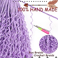 Beverlee 18 Inch Boho Box Braids 8 Packs Goddess Box Braids Crochet Hair Bohemian Hippie Braids Braiding Hair Box Braids With Cu