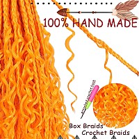 Beverlee 24 Inch Boho Box Braids 8 Packs Goddess Box Braids Crochet Hair Bohemian Hippie Braids Braiding Hair Box Braids With Cu