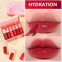 Zarics 6 Colors Lip Tint Stain Korean Lip Gloss Matte Velvet Lip Tint Plumping Lip Stain Multiuse Lip And Cheek Tint Mini Liq