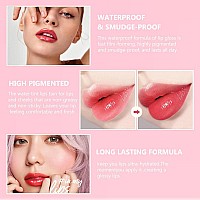 Zarics 6 Colors Lip Tint Stain Korean Lip Gloss Matte Velvet Lip Tint Plumping Lip Stain Multiuse Lip And Cheek Tint Mini Liq