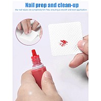 Teoyall Lint Free Nail Wipes 800 Pcs Nonwoven Fabric Nail Cleaning Pads White Lash Extensions Glue Cleaning Wipes Nail Salon S