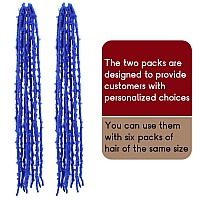 Bohobabe 2 Packs Blue Butterfly Locs Crochet Hair 30 Inch Butterfly Faux Locs Crochet Hair Short Black Distressed Locs2 Pscks