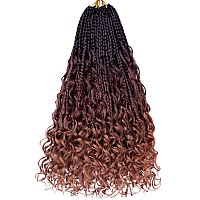 Beverlee 14 Inch Boho Box Braids 8 Packs Goddess Box Braids Crochet Hair Bohemian Hippie Braids Braiding Hair Box Braids With Cu