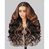 Arabella 5X6 Ready To Go Glueless Wigs Human Hair 1B30 Highlight Lace Front Wig Human Hair 210 Density Pre Cut Glueless Wigs H