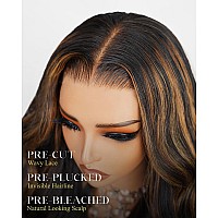 Arabella 5X6 Ready To Go Glueless Wigs Human Hair 1B30 Highlight Lace Front Wig Human Hair 210 Density Pre Cut Glueless Wigs H