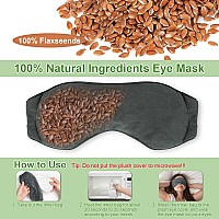 Behoomi Weighted Eye Mask For Sleeping Soft Heated Eye Mask Moist Heat Warm Compress For Eyes Natural Flaxseeds Microwave Reu