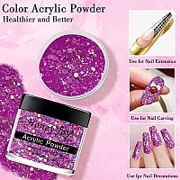 28Gbox Color Acrylic Powder Professional Pink Glitter Acrylic Nail French Manicure Powder For Nail Extension Acrylic Nail Syste