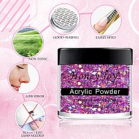 28Gbox Color Acrylic Powder Professional Pink Glitter Acrylic Nail French Manicure Powder For Nail Extension Acrylic Nail Syste