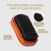 Red By Kiss Beard Brush With 100 Natural Boar Bristles For Men Premium Wooden Brush Beards Mustaches Grooming Shaving Comb T