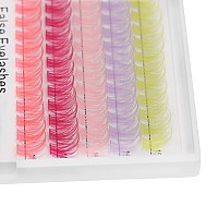 Bodermincer 11 Colors Mixed Tray 132 Clusters Colorful Lash Cluster 12Mm14Mm Mixed Wide Cluster False Eyelash Individual Cluste