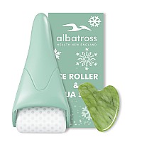 Albatross Health Ice Roller Gua Sha Set Self Facial Massage Toolswhite Green