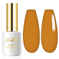 Imtiti Yellow Gel Nail Polish 05 Fl Oz Yellow Brown Gel Polish Uvled Soak Off Nail Design For Autumn And Winter