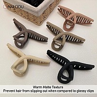 Nalodu 5 Inch Hair Claw Clips Extra Large No Slip Big Matte Jaw Butterfly Clip For Curly Longthick Hair Women 5 Pack