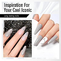 Larvall Beautpal Grey Gel Nail Polish 15Ml Soak Off Uv Led Gel Polish Nail Art Manicure Salon Diy At Home Color 125 Ashen Sky