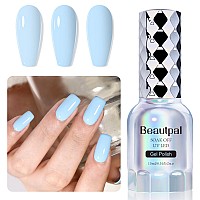 Beautpal Blue Gel Nail Polish 15Ml Soak Off Uv Led Pastel Gel Polish Nail Art Manicure Salon Diy At Home Color 132 Light Blue