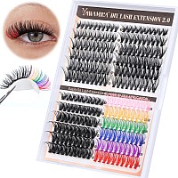 Lash Clusters Wispy Individual Lashes 916Mm Cluster Eyelash Extension 30D 40D 50D Colors Mix Diy Lash Extension D Curl Eyelash