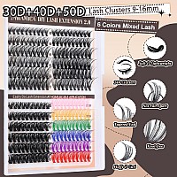 Lash Clusters Wispy Individual Lashes 916Mm Cluster Eyelash Extension 30D 40D 50D Colors Mix Diy Lash Extension D Curl Eyelash