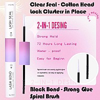 Lash Extension Kit Bond And Seal Eyelash Extensions Kit 200Pcs Wispy Fluffy Lash Clusters Kit Cd Curl Individual Lashes Kit By R