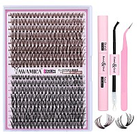 Diy Eyelash Extension Kit 320Pcs Individual Lashes Black Brown Mix 916Mm Lash Clusters Kit With Lash Bond And Seal And Lash App