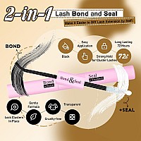 Diy Eyelash Extension Kit 320Pcs Individual Lashes Black Brown Mix 916Mm Lash Clusters Kit With Lash Bond And Seal And Lash App