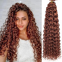 Qrhsuka Gogo Curl Crochet Hair For Black Women Water Wave Curly Crochet Hair Wavy Human Hair Deep Wave Beach Curl Crochet Synthe