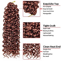 Qrhsuka Gogo Curl Crochet Hair For Black Women Water Wave Curly Crochet Hair Wavy Human Hair Deep Wave Beach Curl Crochet Synthe