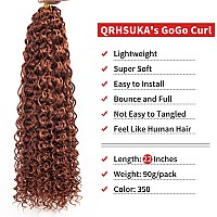 Qrhsuka Gogo Curl Crochet Hair For Black Women Water Wave Curly Crochet Hair Wavy Human Hair Deep Wave Beach Curl Crochet Synthe