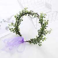 Vivivalue Woodland Flower Crown Elf Headband Fairy Headpiece Elven Circlet For Party Cosplay Halloween Renaissance Wedding Birth