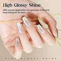 Mizhse Cat Eye Gel Nail Polish Silver Magnetic Gel Polish With Magnet Stick Metallic Mirror Chrome Powder Maillard Style Magic