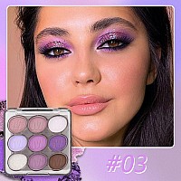 9 Colors Purple Grape Matte Shimmer Eyeshadow Palette For Eye Makeup High Pigmented Brown Eye Shadow Primers Powder Palet De Som