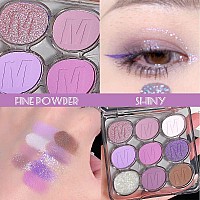 9 Colors Purple Grape Matte Shimmer Eyeshadow Palette For Eye Makeup High Pigmented Brown Eye Shadow Primers Powder Palet De Som