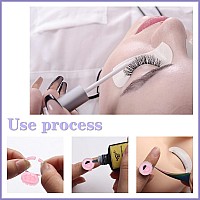 Akstore 200Pcs Disposable Makeup Glue Rings Plastic Nail Art Tattoo Glue Rings Holder Eyelash Extension Rings Adhesive Pigment H