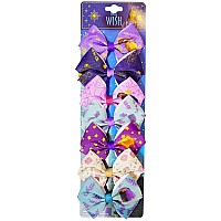 Disney Wish Kids Hair Bows Hair Accessories Set 7 Pcs 4 Inch Bow Bundle Hair Bows For Girls Different Print On Each Clip