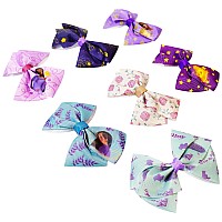 Disney Wish Kids Hair Bows Hair Accessories Set 7 Pcs 4 Inch Bow Bundle Hair Bows For Girls Different Print On Each Clip