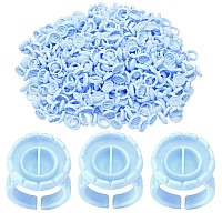 Miuffue Glue Rings For Eyelash Extensions 150 Pcs Smart Glue Holder Easy Fanning Glue Cups For Volume Lashes Blue