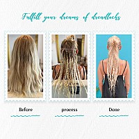 Quisduis 16 Inch 30 Strands Lavender Purple Dreadlock Extensions Synthetic Single Ended Dreads Thin Soft Crochet Dreads Extensi