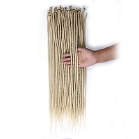 Quisduis 30 Inch 40 Strands 613 Blonde Dreadlock Extensions Synthetic Single Ended Dreads Thin Soft Crochet Dreads Extensions H