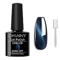 Omainy Gel Nail Polish 15Ml Cat Eye Gel Nail Polish Kit With Magnet Cat Eye Magnetic Nail Polish Soak Off Uv Led Nail Art Varnis