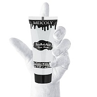 Meicoly Cream Moonlight White Face Body Paint237Oz Large Tube Water Based Full Body Paint For Adults And Kidsprofessional Fac